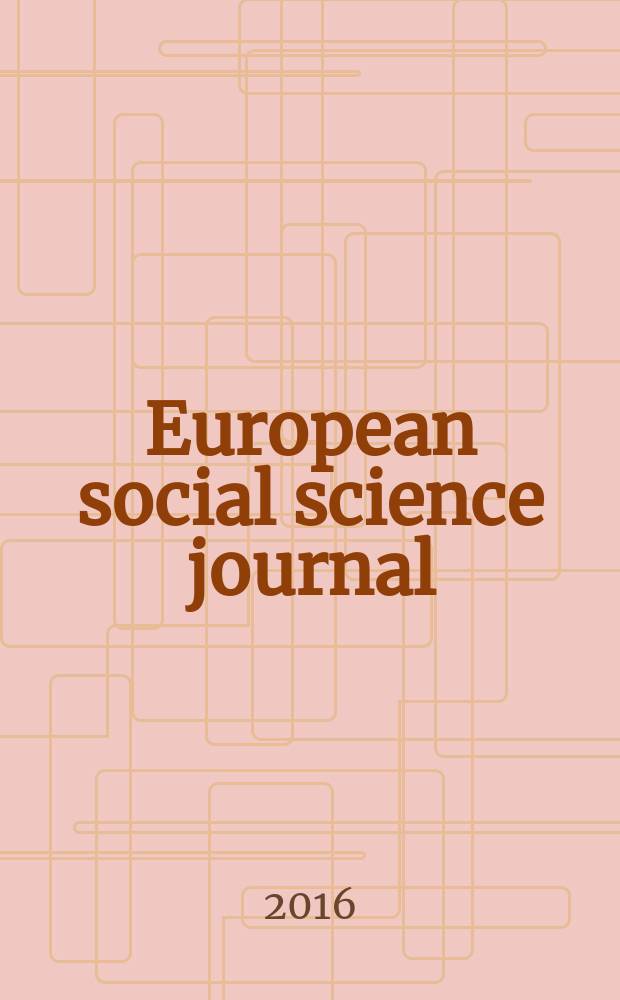 European social science journal : международный научный журнал. 2016, 11