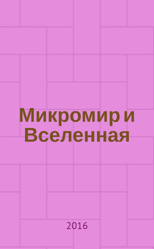 Микромир и Вселенная : монография