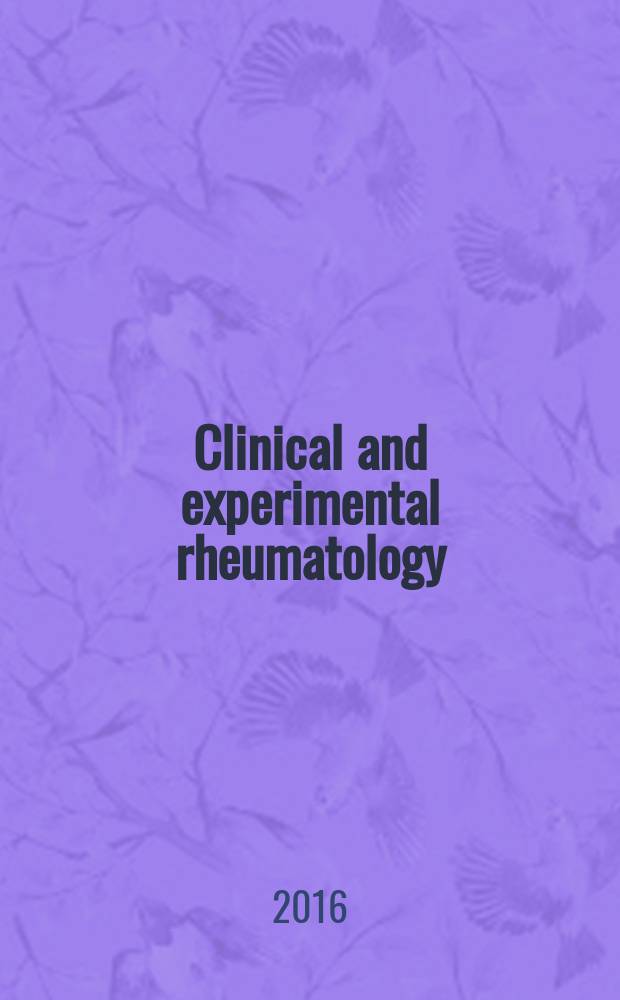 Clinical and experimental rheumatology : An Intern. j. of rheumatic a. connective tissue diseases. Behçet's disease and other autoinflammatory conditions = Болезнь Бехчета и другие аутовоспалительные состояния.