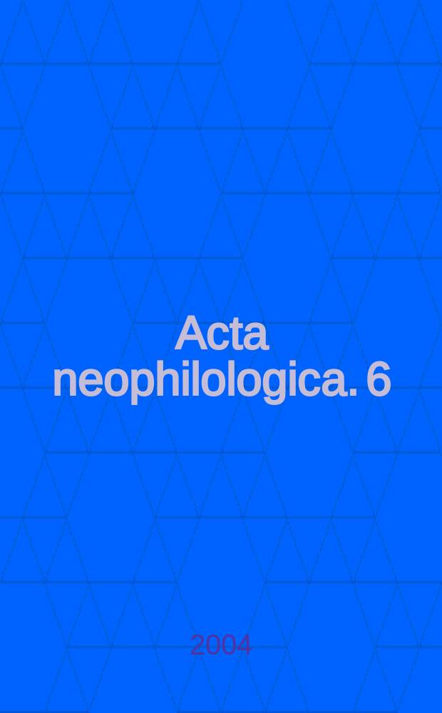 Acta neophilologica. 6