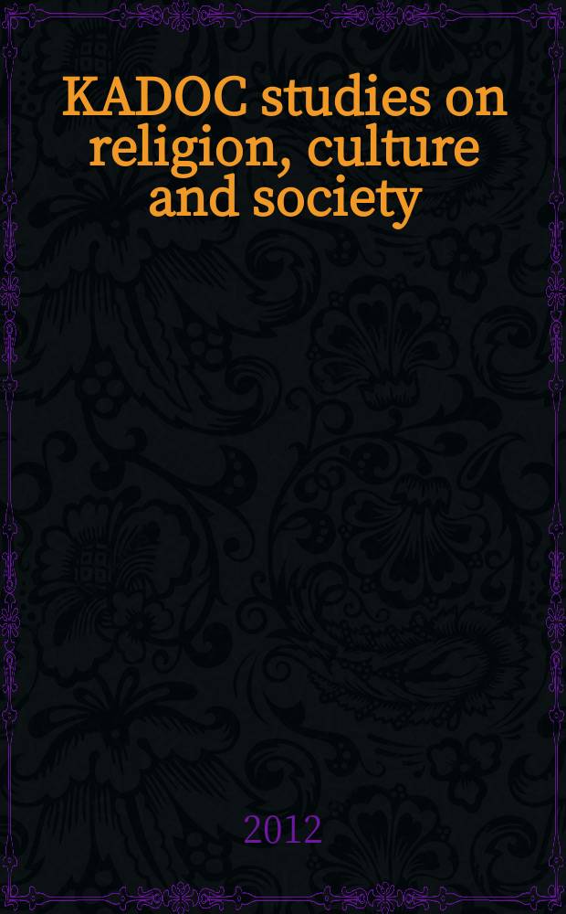 KADOC studies on religion, culture and society = Исследования KADOC по религии, культуре и обществу