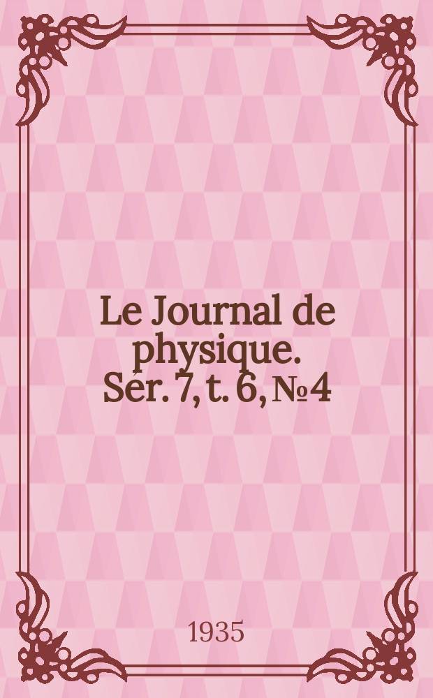 Le Journal de physique. Sér. 7, t. 6, № 4