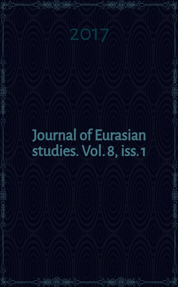 Journal of Eurasian studies. Vol. 8, iss. 1