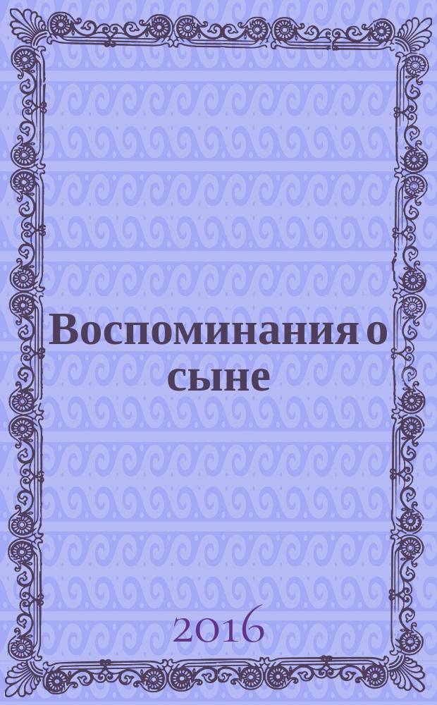 Воспоминания о сыне : памяти кавалера ордена Мужества, лётчика, капитана Брыкаева Дмитрия Викторовича
