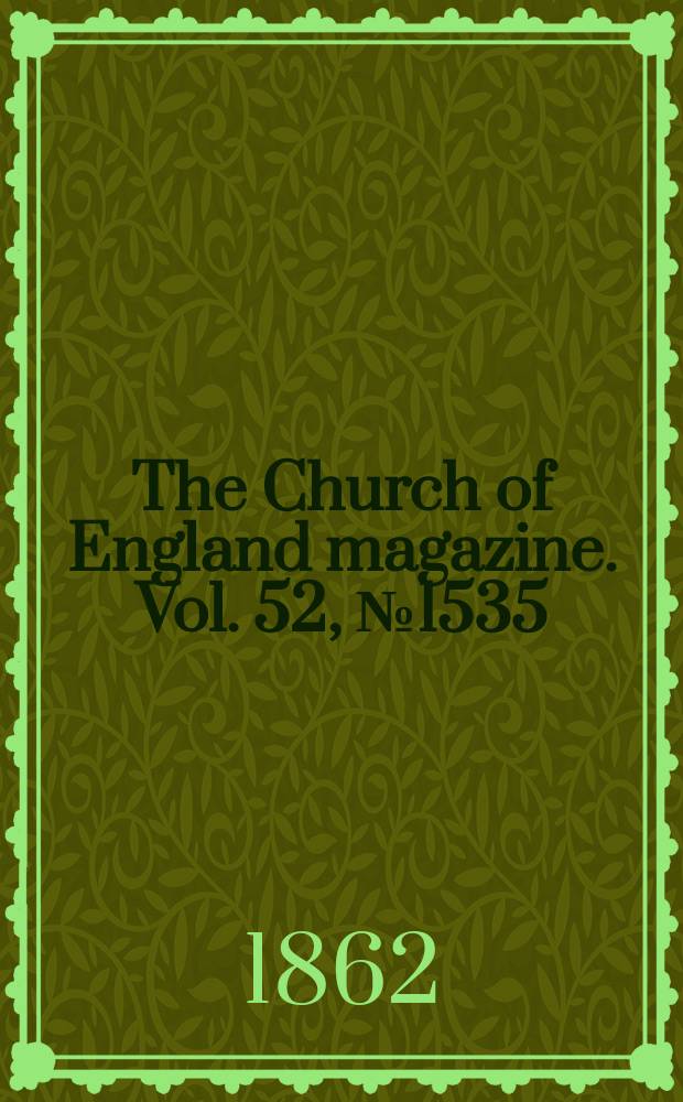 The Church of England magazine. Vol. 52, № 1535