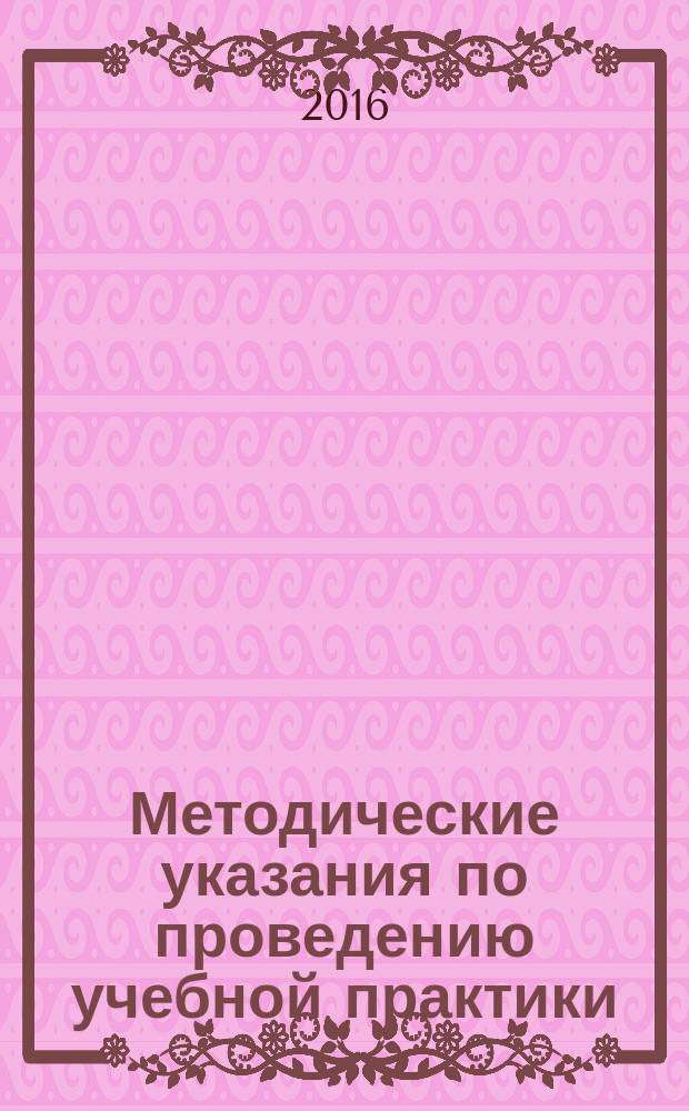 Методические указания по проведению учебной практики : для студентов IV курса по направлению 38.03.02 "Менеджмент"