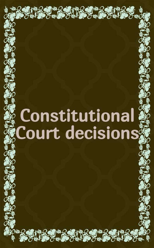 Constitutional Court decisions