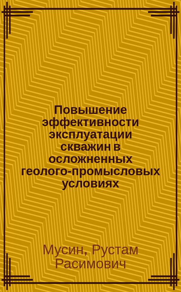Повышение эффективности эксплуатации скважин в осложненных геолого-промысловых условиях (на примере ОАО "Варьеганнефтегаз") : автореферат диссертации на соискание ученой степени кандидата технических наук : специальность 25.00.17 <Разработка и эксплуатация нефтяных и газовых месторождений>