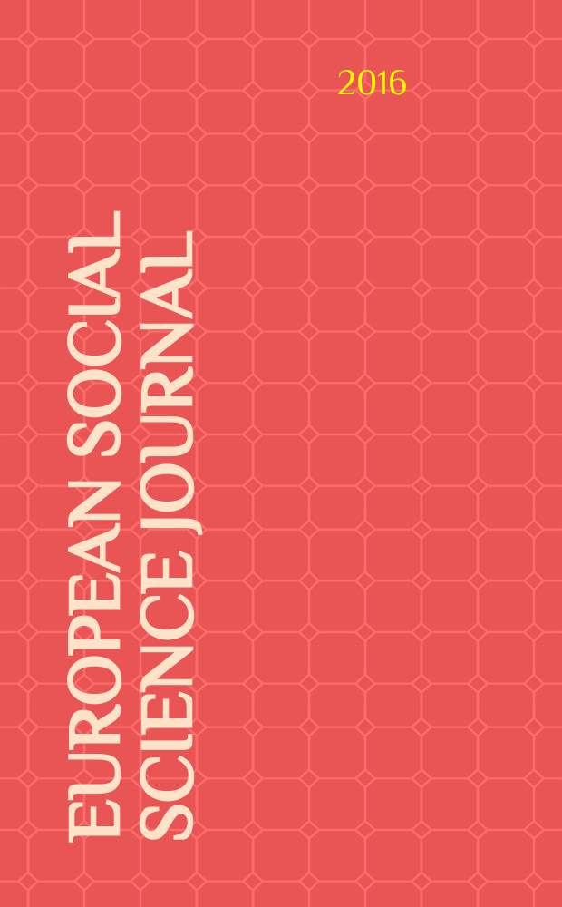 European social science journal : международный научный журнал. 2016, 6