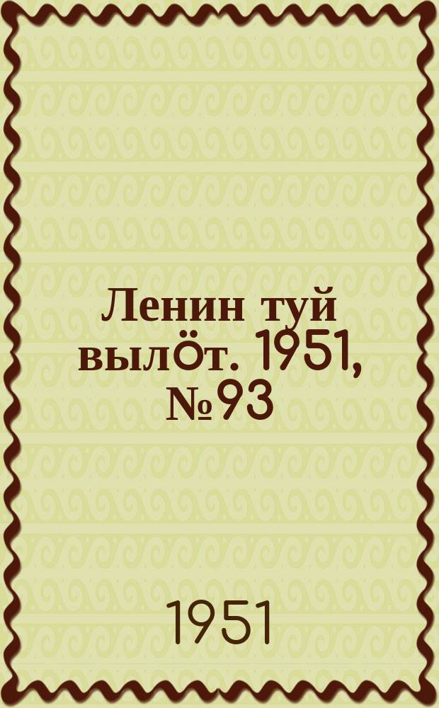Ленин туй вылöт. 1951, № 93 (7078) (11 мая)