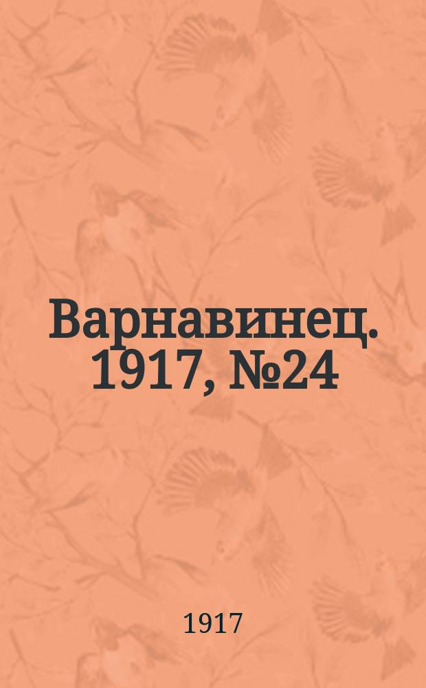 Варнавинец. 1917, № 24 (20 дек.)