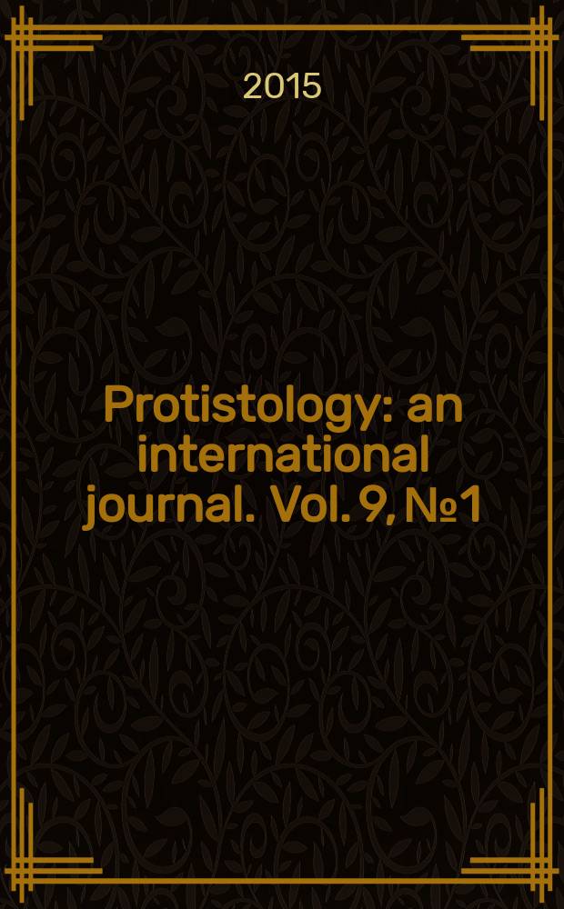 Protistology : an international journal. Vol. 9, № 1