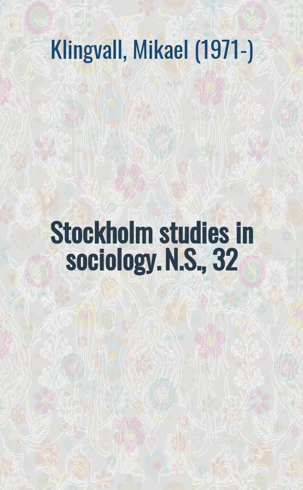 Stockholm studies in sociology. N.S., 32 : Adaptability or efficiency = К теории институционального развития в организациях