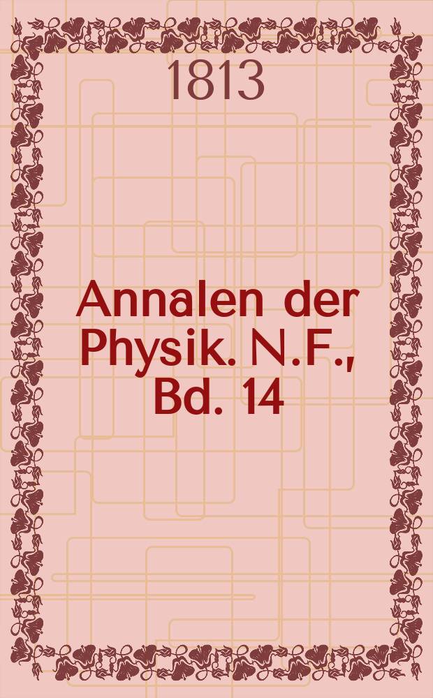 Annalen der Physik. N.F., Bd. 14 (44)