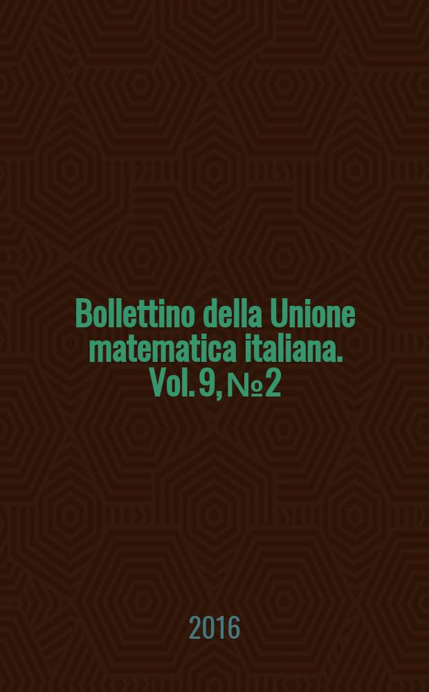 Bollettino della Unione matematica italiana. Vol. 9, № 2 : KAM for PDEs