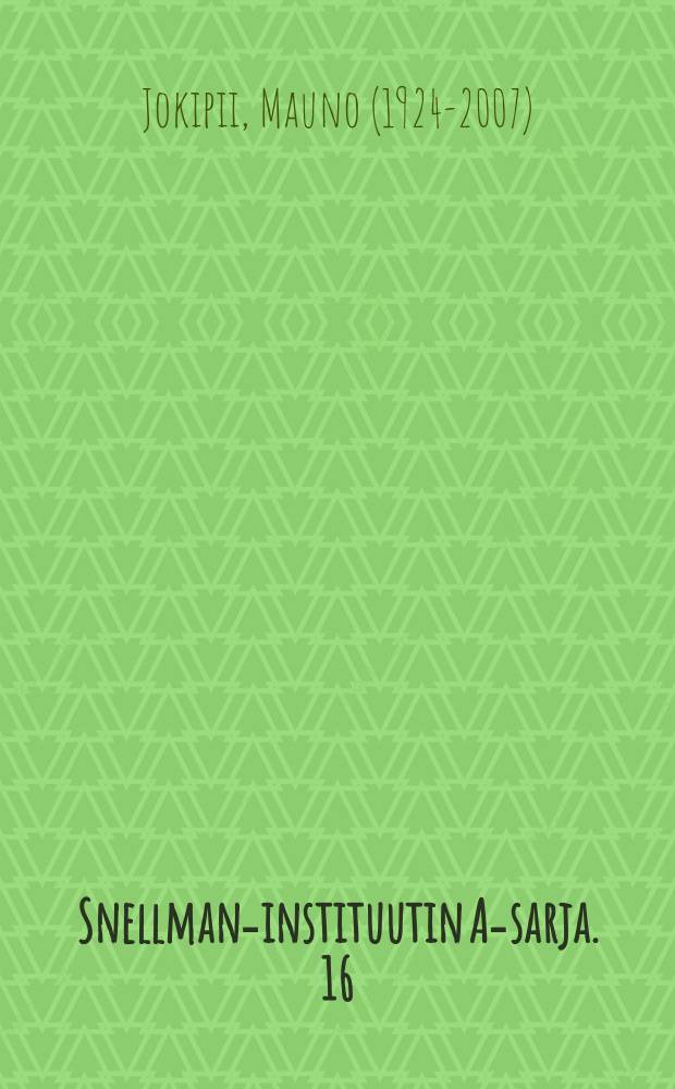 Snellman-instituutin A-sarja. 16 : Finnland und Deutschland im 20. Jahrhundert = Финляндия и Германия в 20 веке