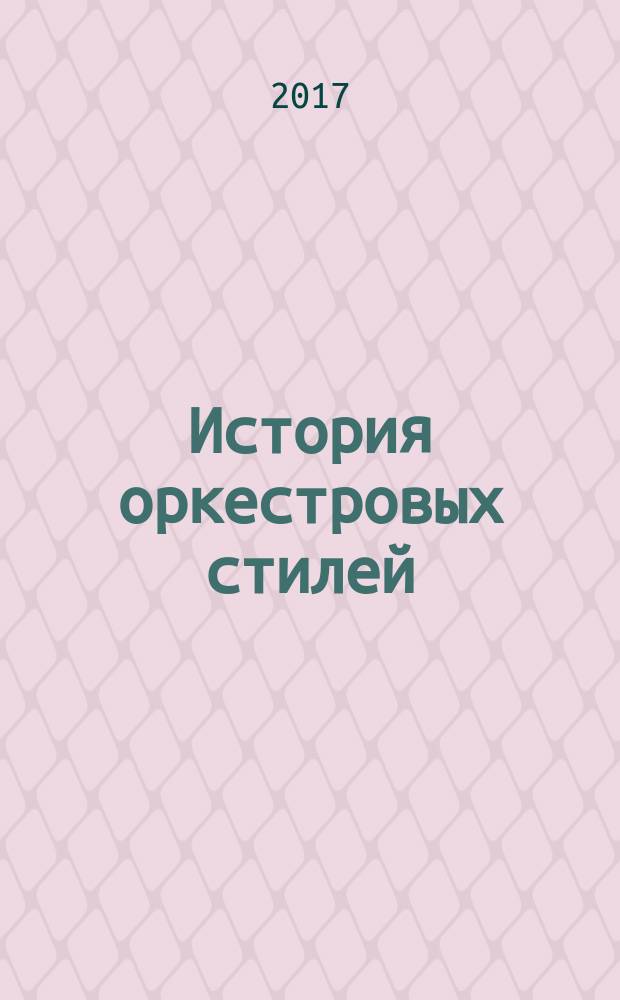 История оркестровых стилей : учебная программа дисциплины (модуля) направление подготовки "Дирижирование", профиль подготовки "Дирижирование оркестром народных инстументов"; направление подготовки "Музыкально-исполнительское искусство", прорфиль подготовки "Баян, аккордеон и струнные щипковые инструменты (по видам инструментов - домра, балалайка, гусли, гитара)" , квалификация (степень) выпускника бакалавр, форма обучения очная, заочная