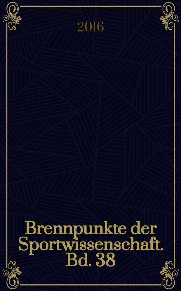 Brennpunkte der Sportwissenschaft. Bd. 38 : Bewegungs- und Sporttherapie bei psychischen Erkrankungen des Kindes- und Jugendalters = Физическая и спортивная терапия при психических болезнях детского и юношеского возраста.