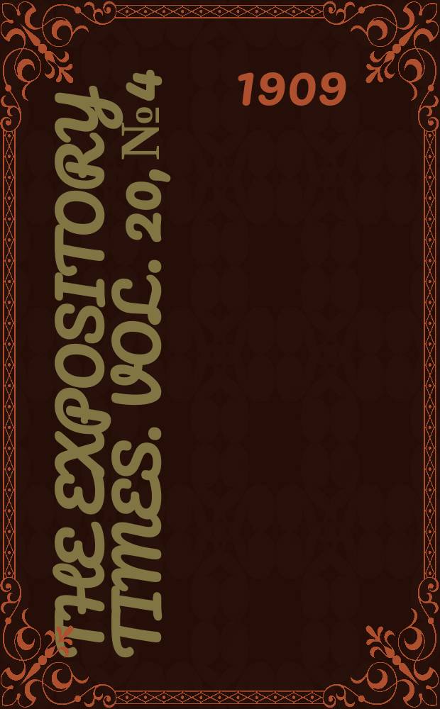 The expository times. Vol. 20, № 4