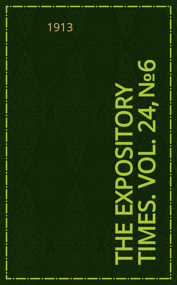 The expository times. Vol. 24, № 6