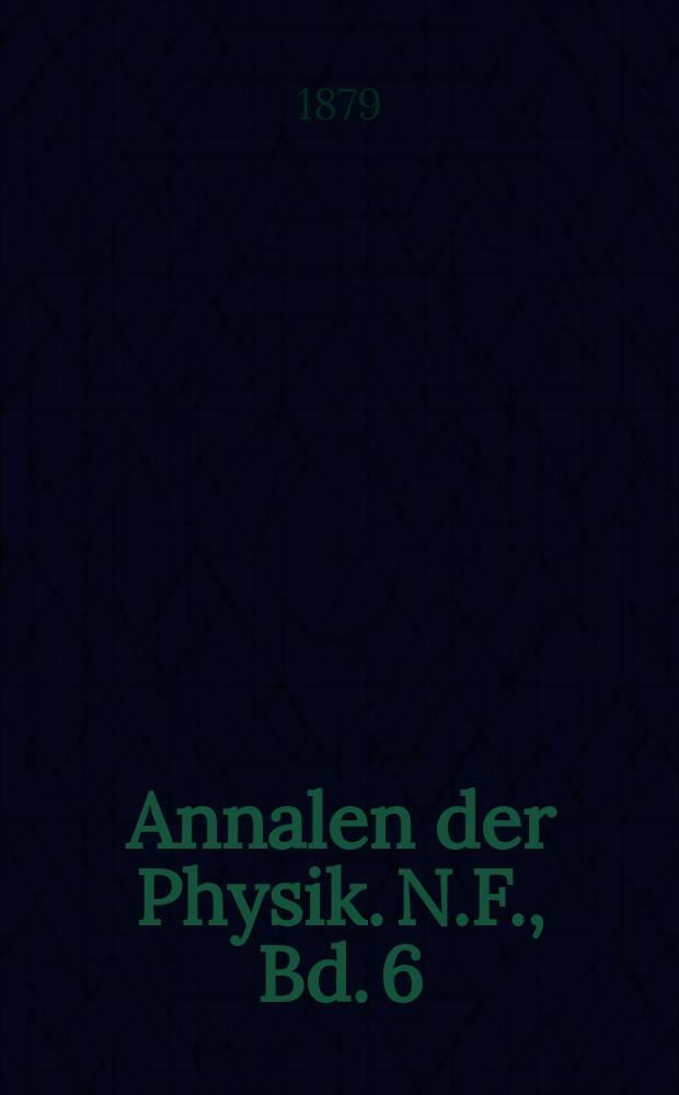 Annalen der Physik. N.F., Bd. 6 (242)