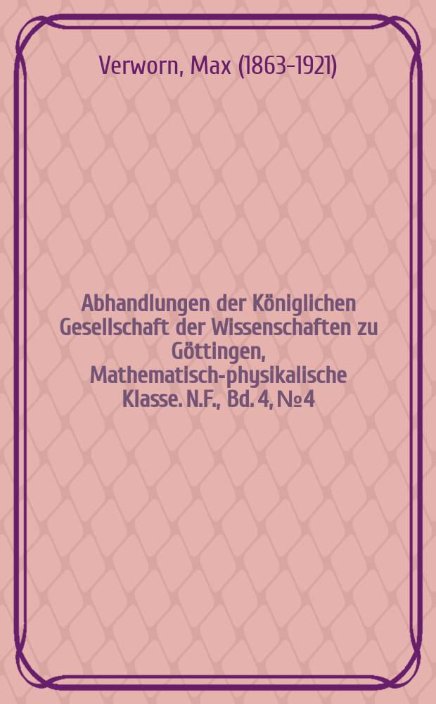 Abhandlungen der Königlichen Gesellschaft der Wissenschaften zu Göttingen, Mathematisch-physikalische Klasse. N.F., Bd. 4, № 4 : Die archaeolithische Cultur in den Hipparionschichten von Aurillac (Cantal) = Археологическая культура в слоях гиппарион Орийака (Канталь)