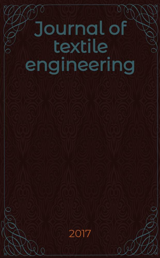 Journal of textile engineering : Retitled from "J. of the Textile machinery soc. of Japan". Vol. 63, № 2