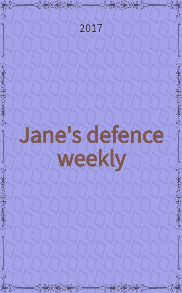 Jane's defence weekly : An intern. Thomson publ. Vol. 54, № 10