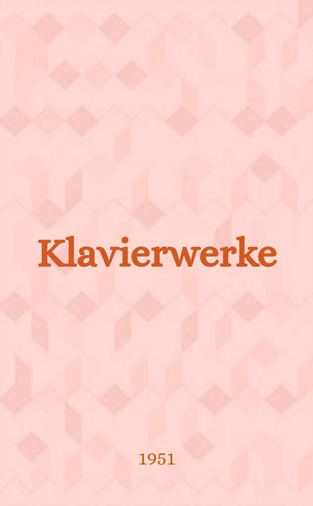 Klavierwerke