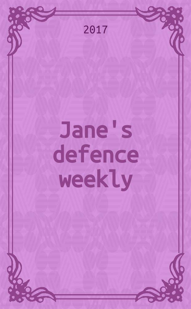 Jane's defence weekly : An intern. Thomson publ. Vol. 54, № 21