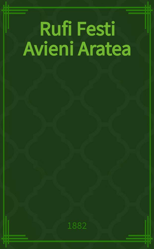 Rufi Festi Avieni Aratea