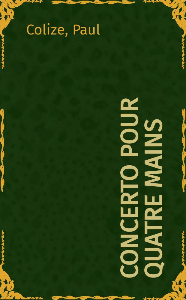 Concerto pour quatre mains