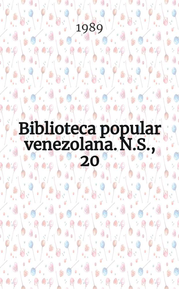 Biblioteca popular venezolana. [N.S.], 20 : Poesías y traducciónes