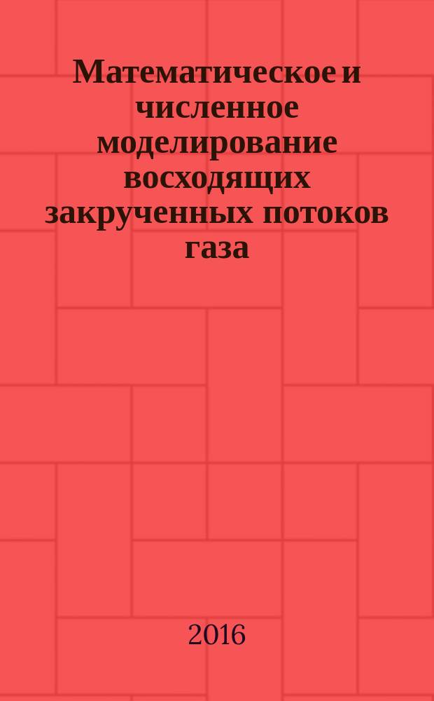 Математическое и численное моделирование восходящих закрученных потоков газа : учебное пособие