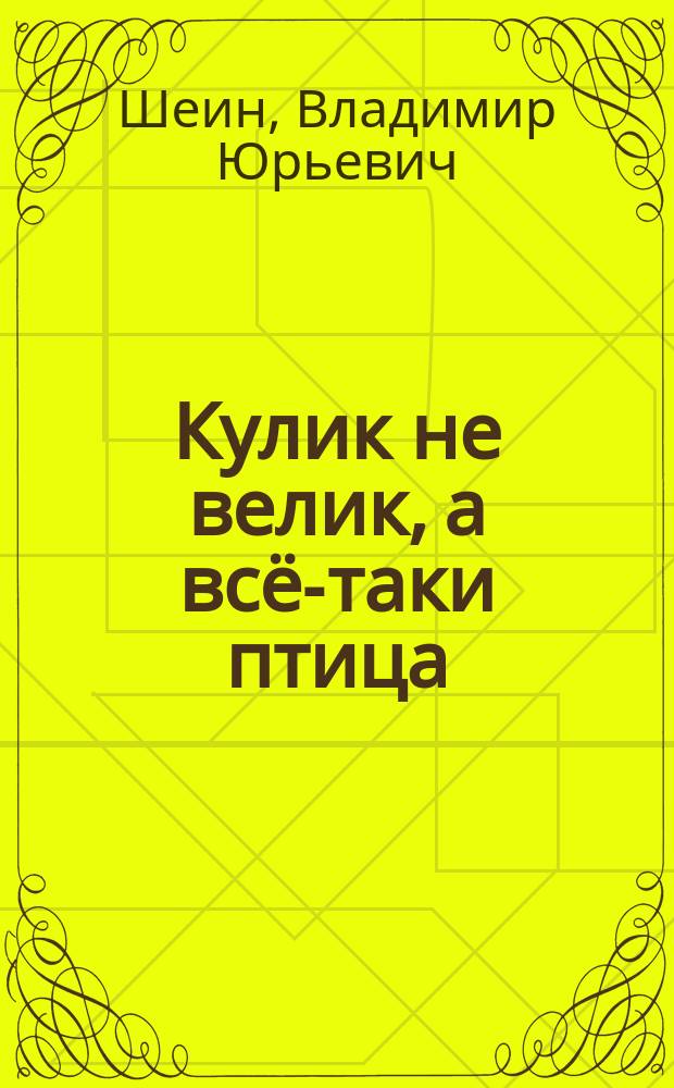 Кулик не велик, а всё-таки птица : повесть
