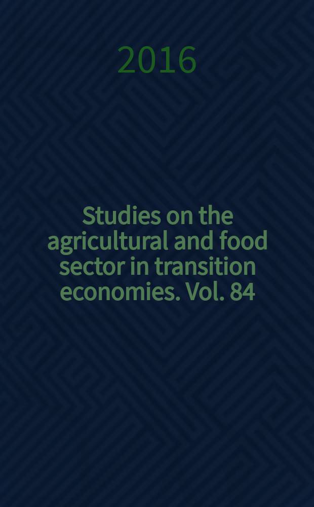 Studies on the agricultural and food sector in transition economies. Vol. 84 : Too much but not enough: issues of water management in Albania in light of climate change = Слишком много, но недостаточно : Вопросы управления водными ресурсами в Албании в связи с изменениями климата