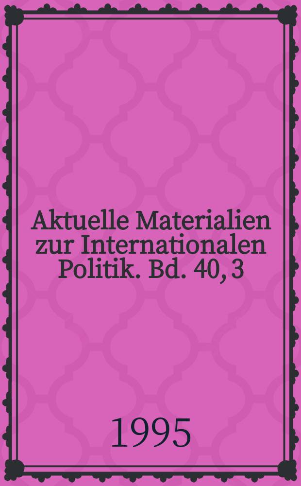 Aktuelle Materialien zur Internationalen Politik. Bd. 40, 3 : Post-Soviet puzzles = Постсоветские пазлы. Новые субъекты общества : Экономические , социальные и политические интересы.