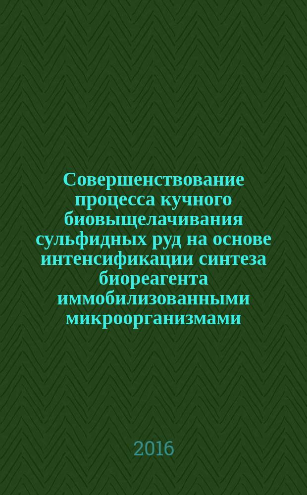 Совершенствование процесса кучного биовыщелачивания сульфидных руд на основе интенсификации синтеза биореагента иммобилизованными микроорганизмами : автореферат дис. на соиск. уч. степ. кандидата технических наук : специальность 25.00.13 <Обогащение полезных ископаемых>