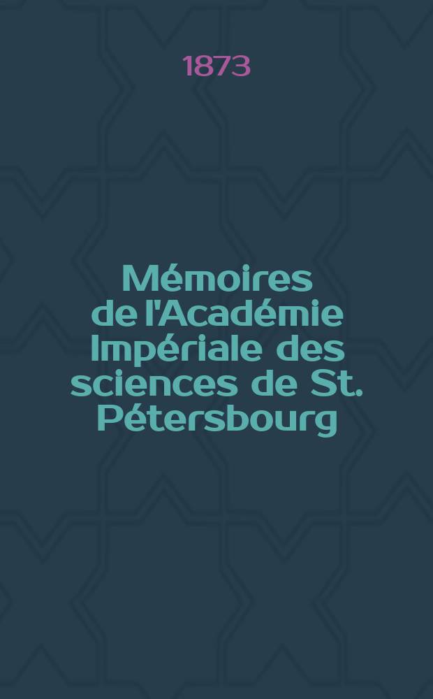 Mémoires de l'Académie Impériale des sciences de St. Pétersbourg : avec l'histoire de l'Academie. Sér. 7, t. 20, № 5 : Sur l'Anchitherium Aurelianense Cuv. et sur l'histoire paléontologique des chevaux = Анхитерии и палеонтологическая история лошадей
