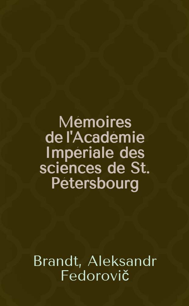 Mémoires de l'Académie Impériale des sciences de St. Pétersbourg : avec l'histoire de l'Academie. Sér. 7, t. 21, № 12 : Über die Eiröhren des Blatta (Periplaneta) orientalis = Яйцевод черного таракана