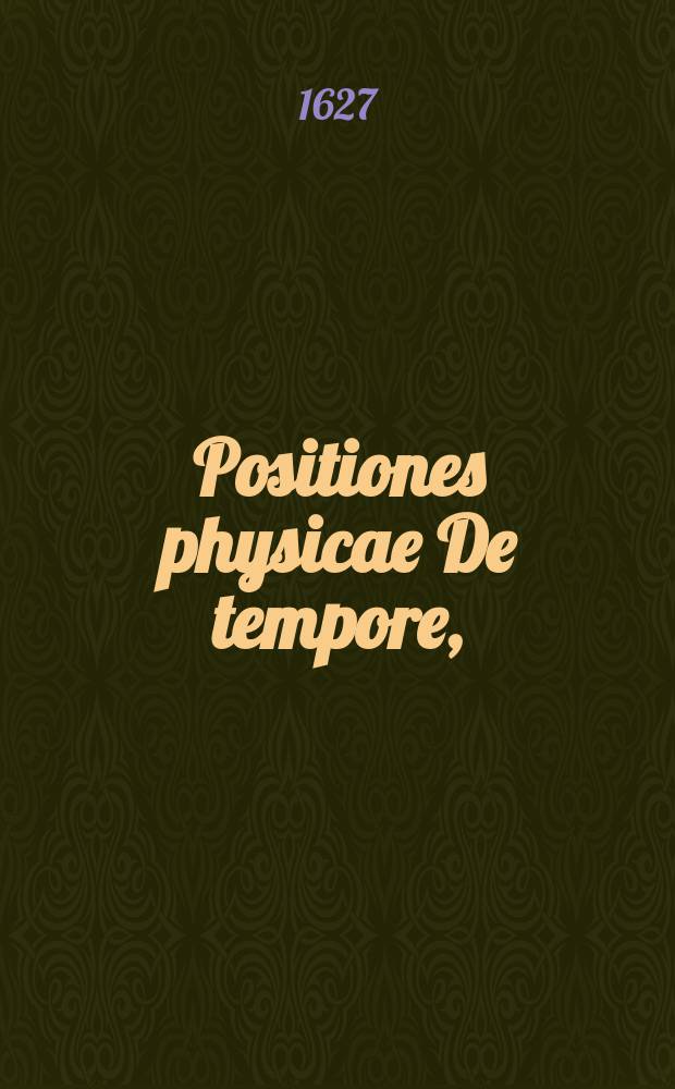 Positiones physicae De tempore,