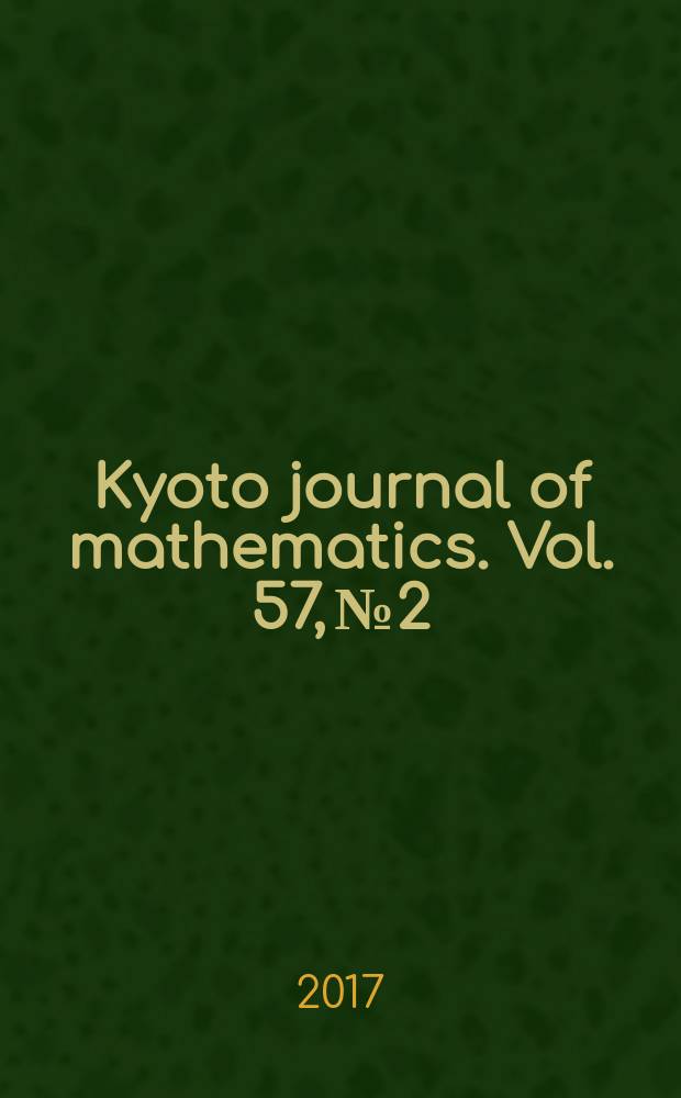 Kyoto journal of mathematics. Vol. 57, № 2