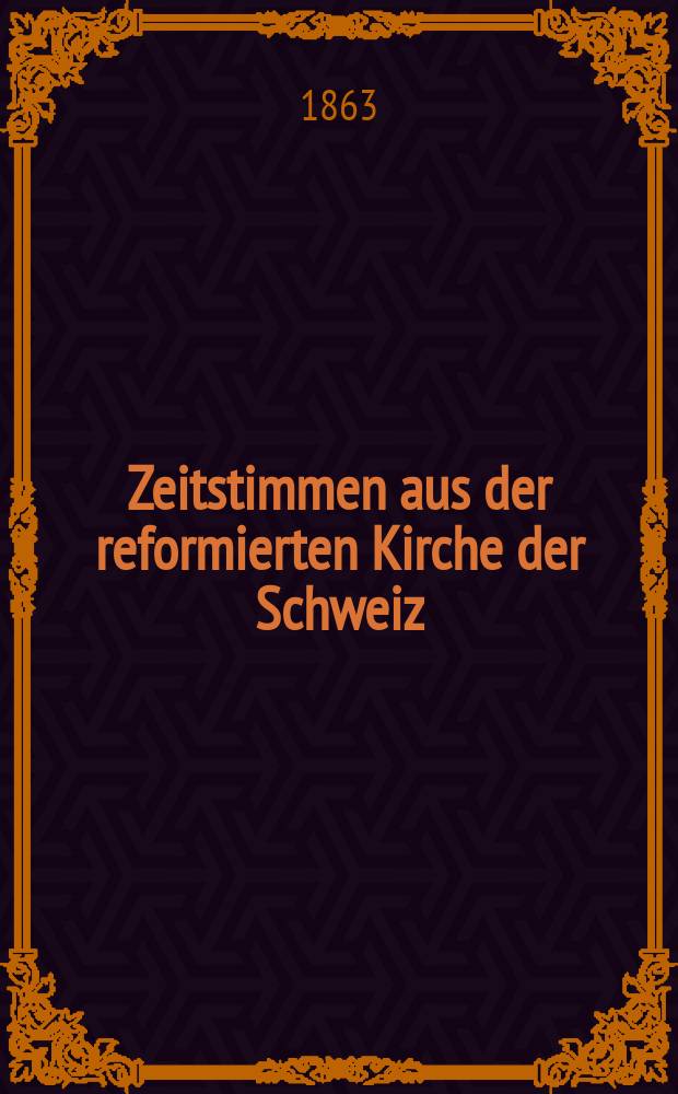 Zeitstimmen aus der reformierten Kirche der Schweiz = Время выбора реформатской церкви Швейцарии