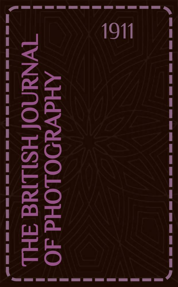 The British journal of photography : the recognised organ of professional and amateur photographers published weekly. Vol. 58, № 2694
