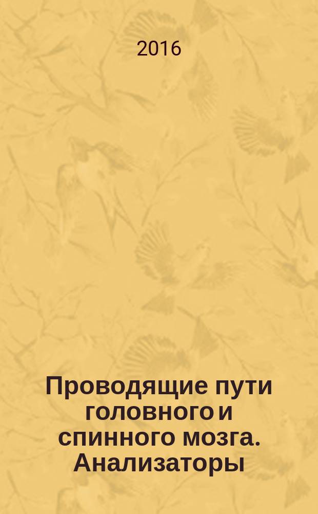 Проводящие пути головного и спинного мозга. Анализаторы : учебное пособие : для студентов высших учебных заведений, обучающихся по специальностям: лечебное дело, педиатрия, стоматология, медико-профилактическое дело