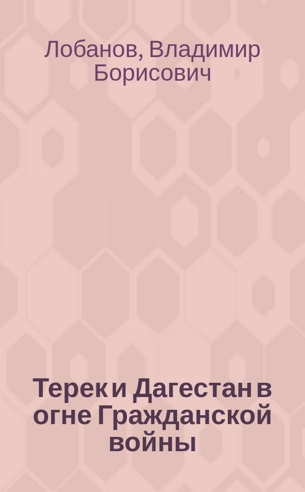 Терек и Дагестан в огне Гражданской войны : религиозное, военно-политическое и идеологическое противостояние в 1917-1920-х годах : монография