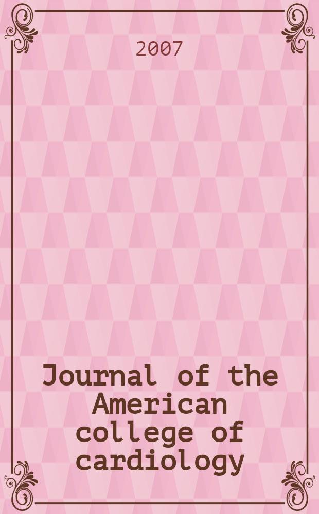 Journal of the American college of cardiology : JACC. Vol. 49, № 14