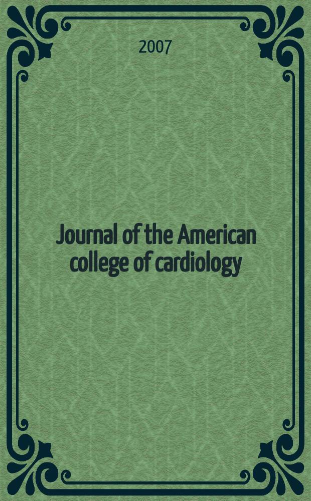 Journal of the American college of cardiology : JACC. Vol. 49, № 18