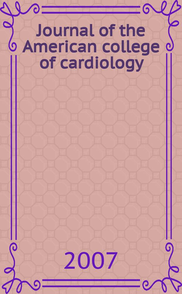 Journal of the American college of cardiology : JACC. Vol. 49, № 21