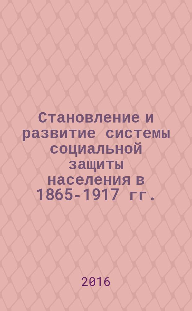 Становление и развитие системы социальной защиты населения в 1865-1917 гг. (на материалах Уфимской губернии) : автореферат дис. на соиск. уч. степ. кандидата исторических наук : специальность 07.00.02 <Отечественная история>